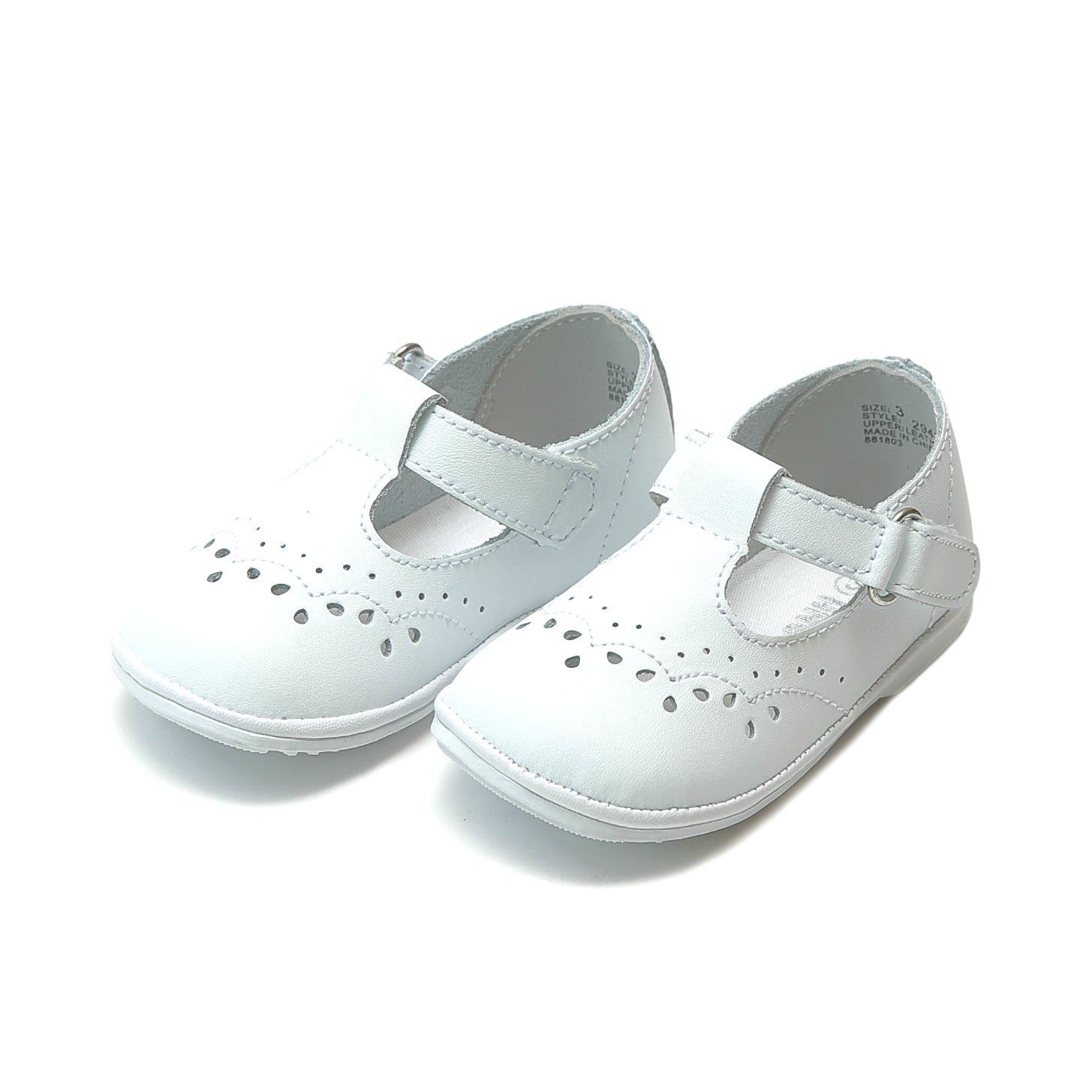 Birdie Leather T-Strap Mary Jane (Baby) - White